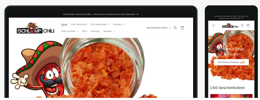 Herzlich willkommen im neuen Schlump-Chili Shop!