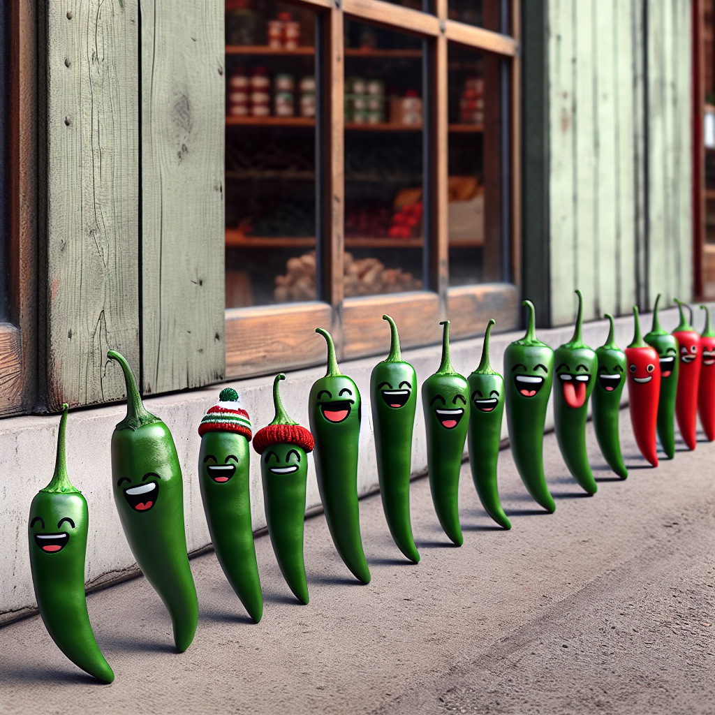 Chili Warteschlange vor einem Laden