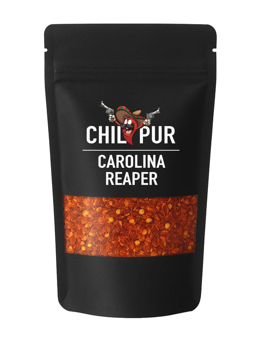 getrocknete Carolina Reaper Chili im Beutel