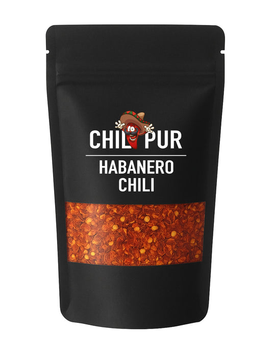 getrocknete Habanero Chiliflocken im Beutel