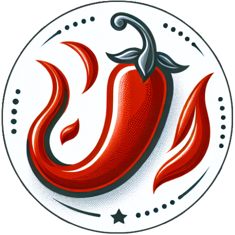 Chili Logo mit Flammen