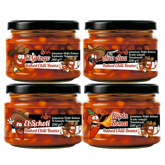 Chili Bean Challenge - Chilibeans in verschiedenen Schärfegraden