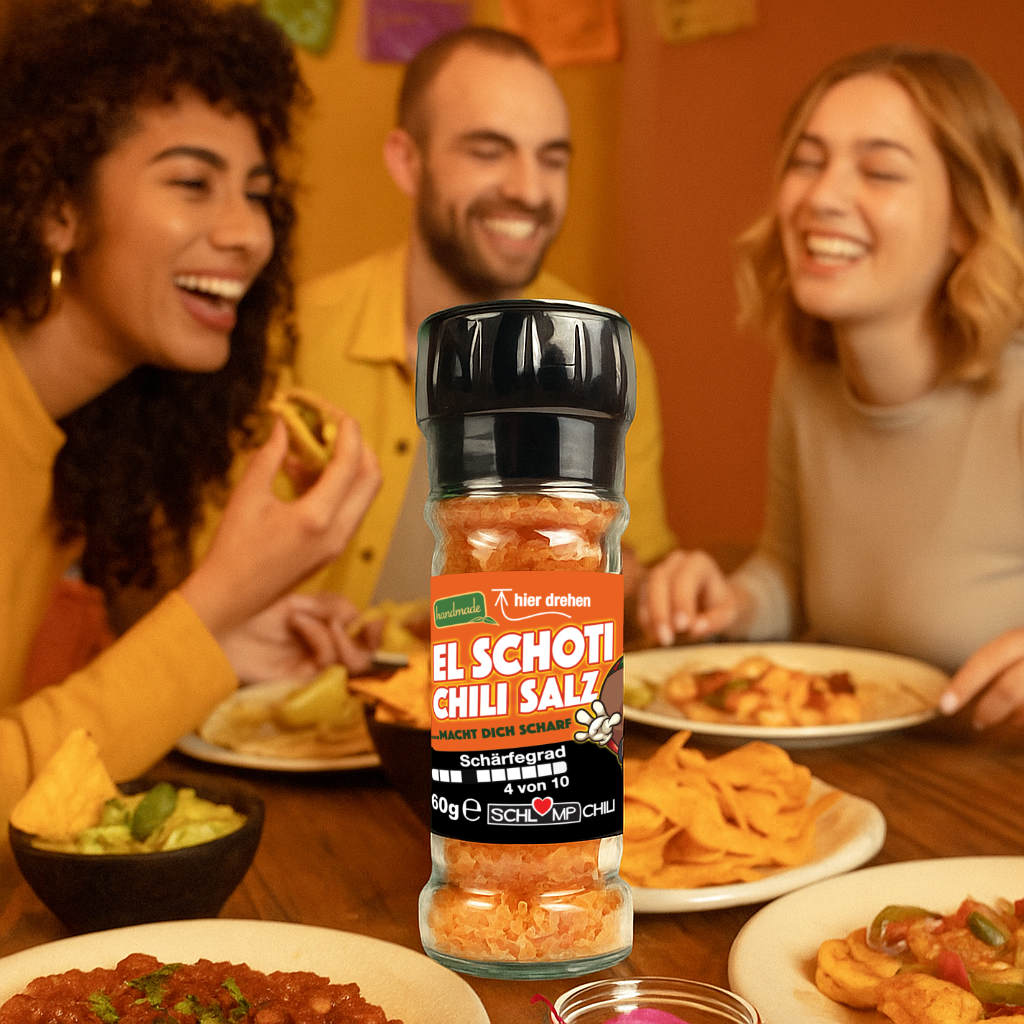 EL SCHOTI Habanero-Chilisalz Gewürzmühle