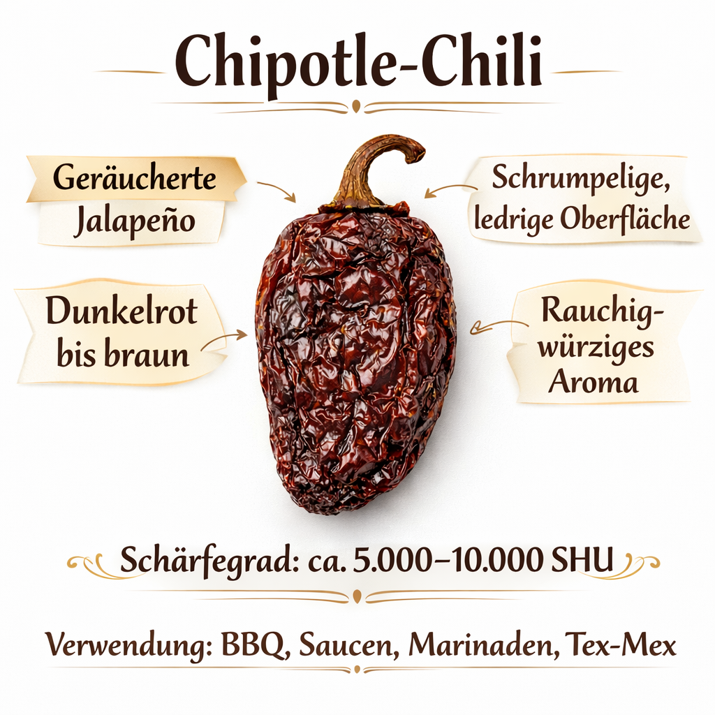 Chipotle - Geräucherte Jalapeño Chili im Aromaschutzbeutel