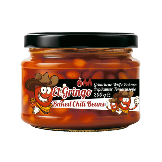 El Gringo Chili Beans - gebackene weiße Bohnen in Tomatensoße