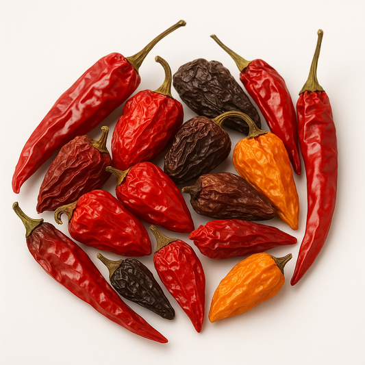 gemischte getrocknete chilischoten set