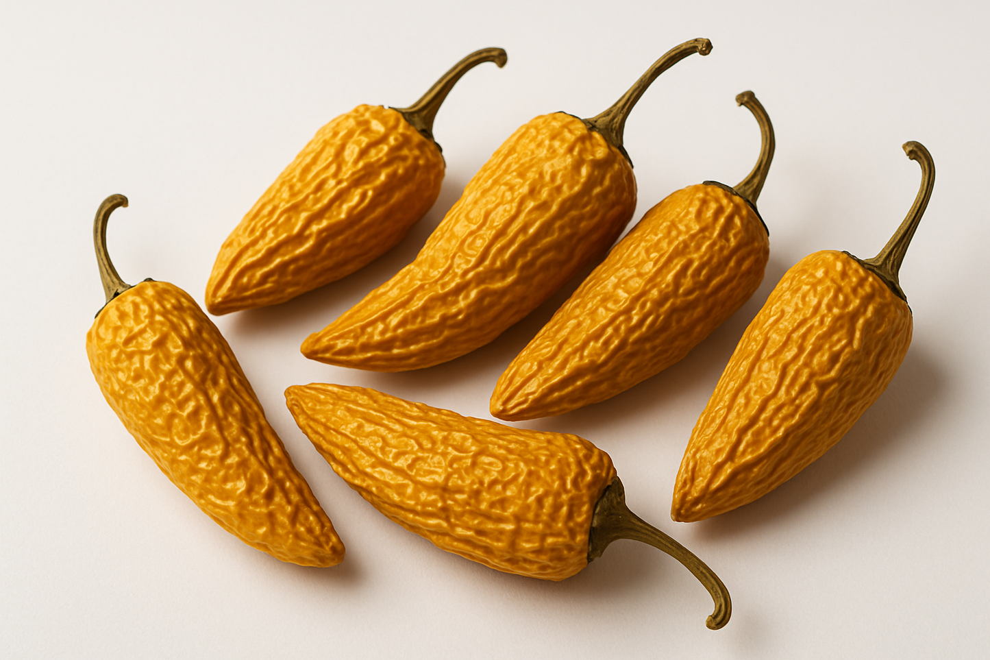 getrocknete gelbe ganze jalapeno chilis