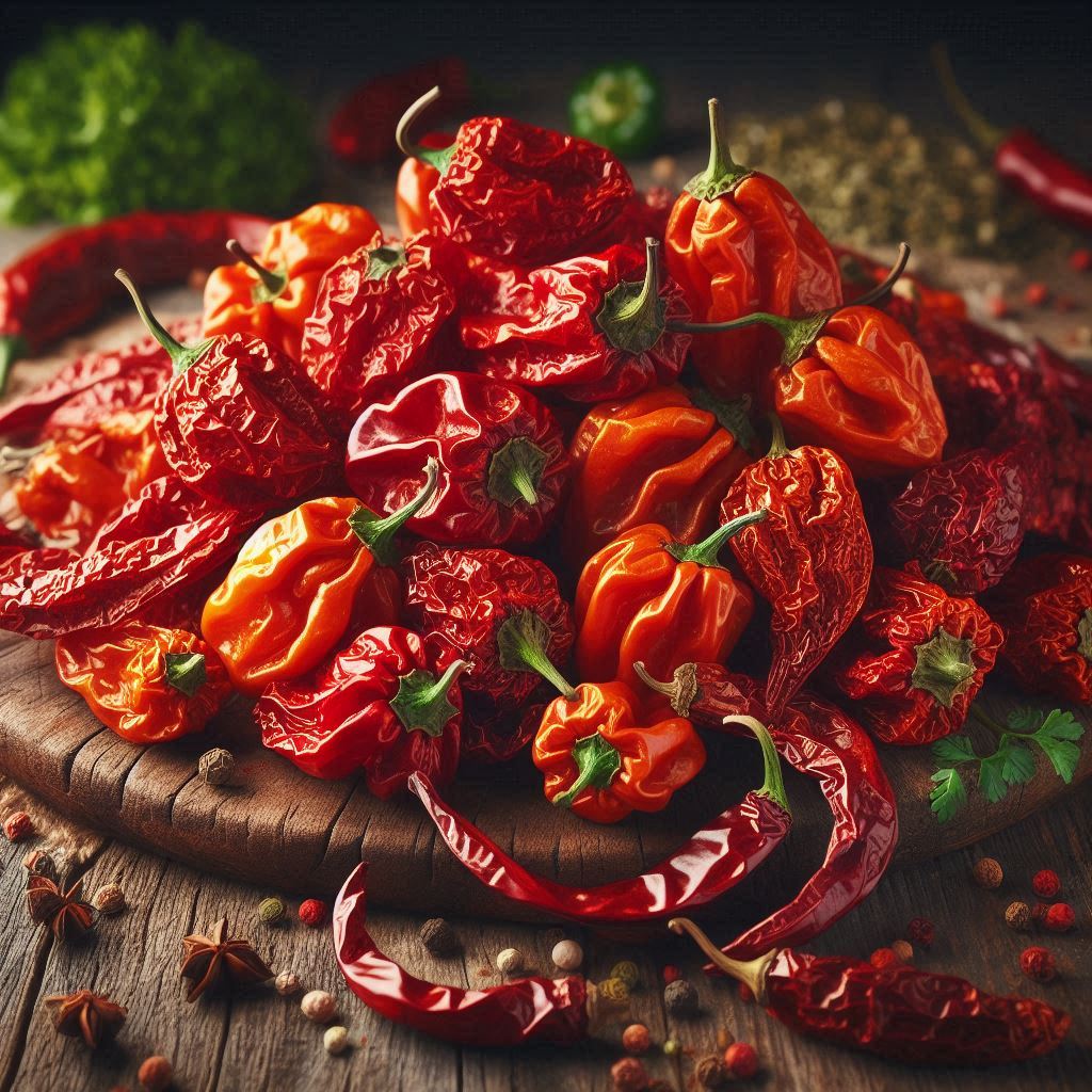 Getrocknete Habanero Chili
