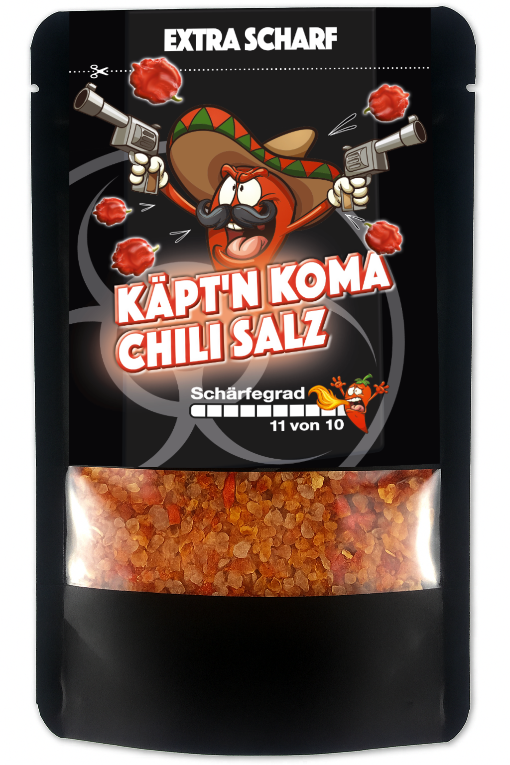 KÄPTN KOMA schärfste Chili der Welt Gewürzsalz Probierpack 20g