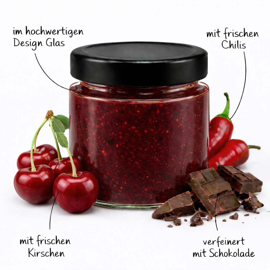 COSEL Kirsch Schoko Chili Fruchtaufstrich