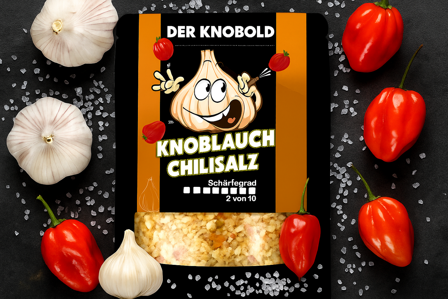 DER KNOBOLD Knoblauch Chili Gewürzsalz Probierpack 20g
