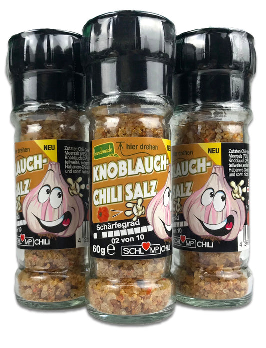 Der Knobold Knoblauch Chilisalz Gewürzmühlen