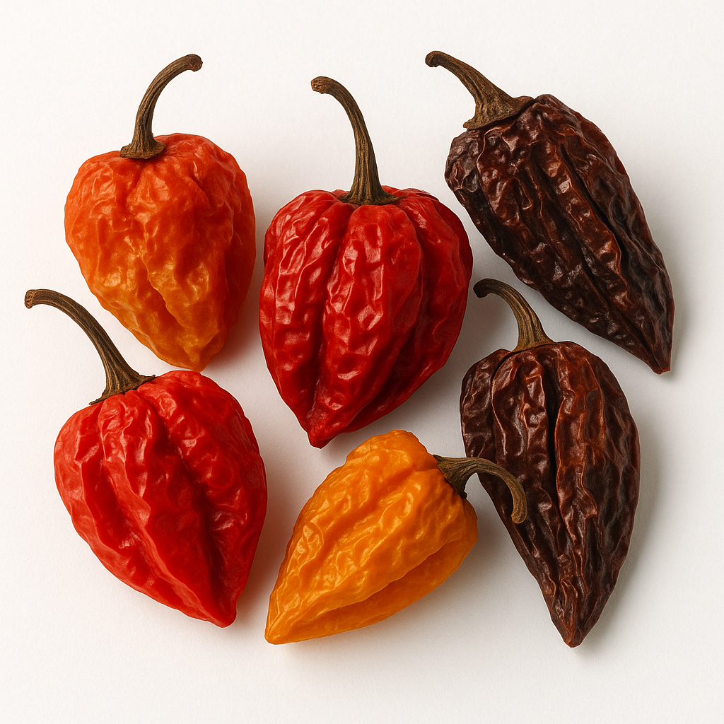 bunte getrocknete Chilischoten