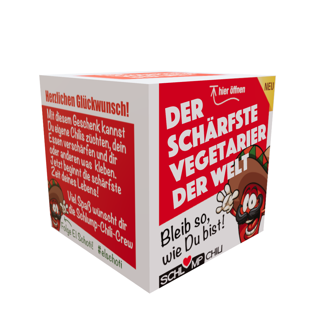 lustiges Geschenk für Vegetarier 3D Ansicht