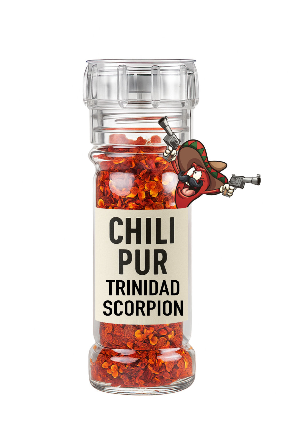 Trinidad Scorpion Gewürzmühle mit 100% Chili