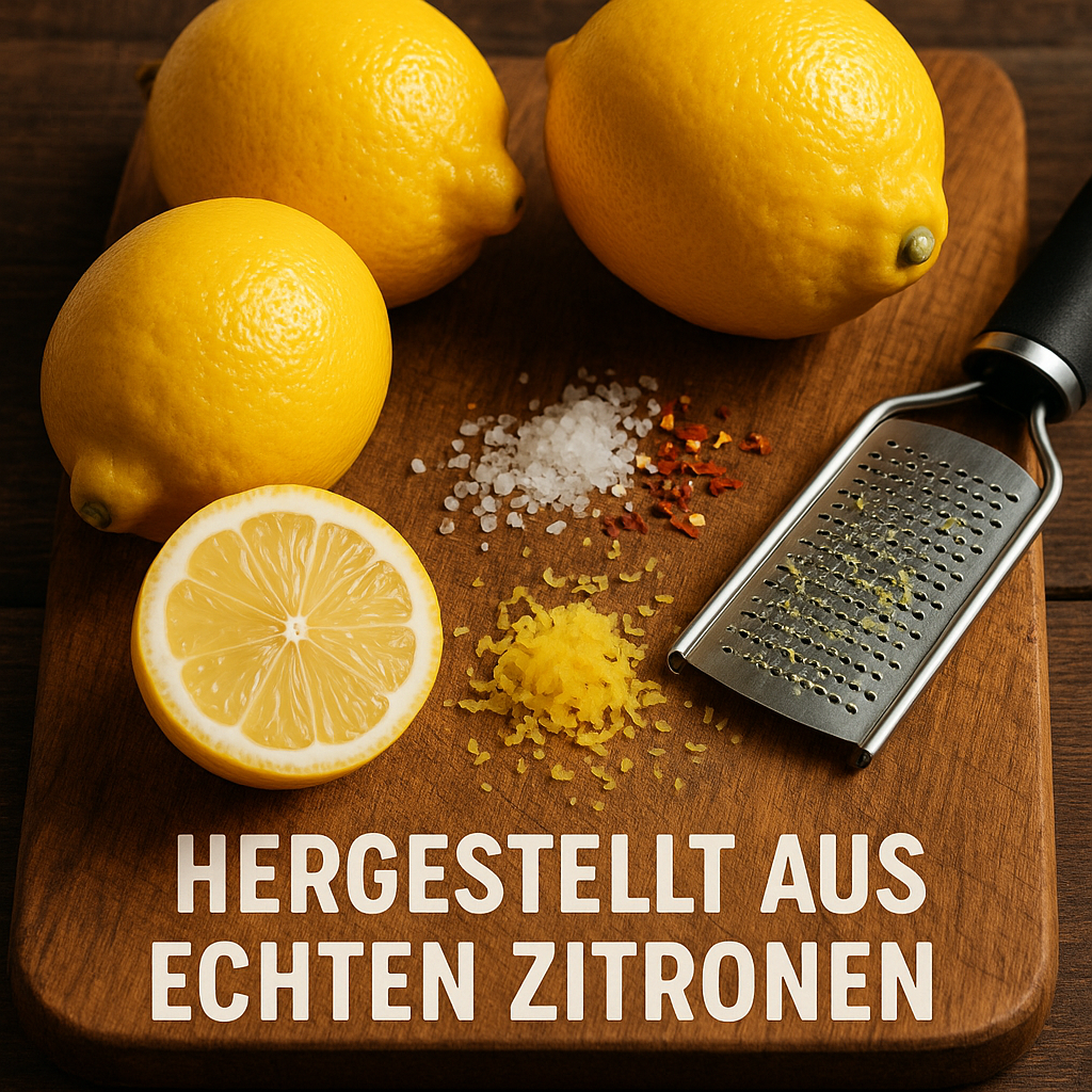 Zitronensalz grob mit Zeste und Chili