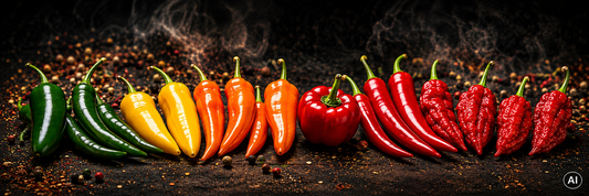 Chilis nach Schärfe