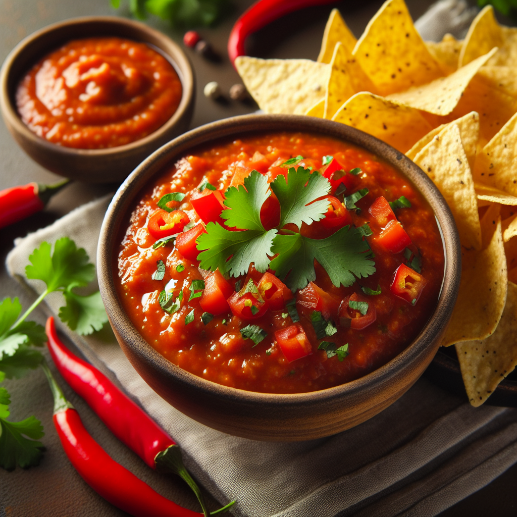 Tomaten Salsa mit Nachos