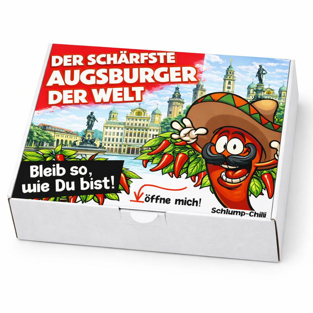 Der schärfste Augsburger der Welt – Männer Chili Geschenkset & Souvenir