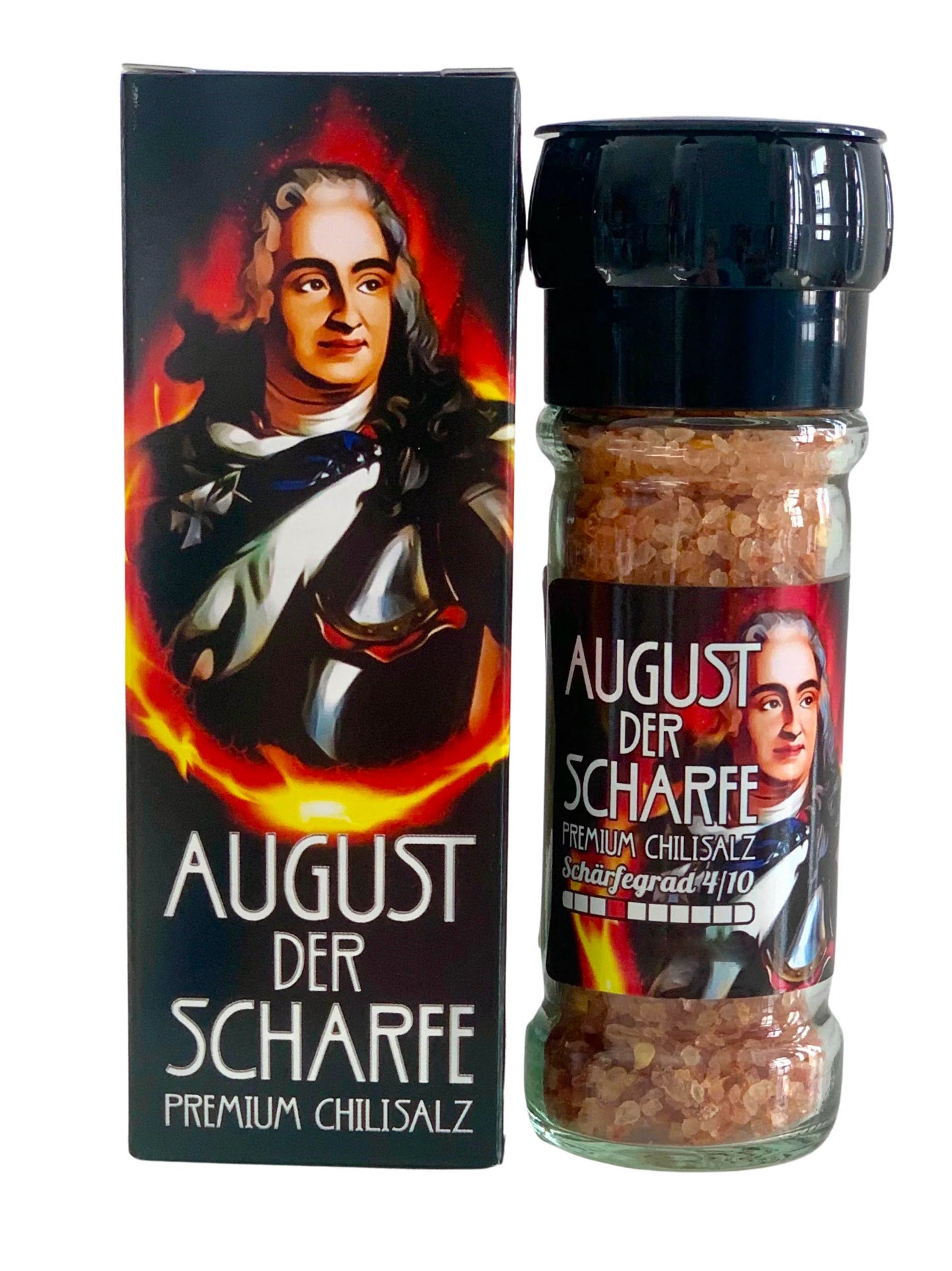 AUGUST DER SCHARFE Habanero-Chilisalz Gewürzmühle 60g