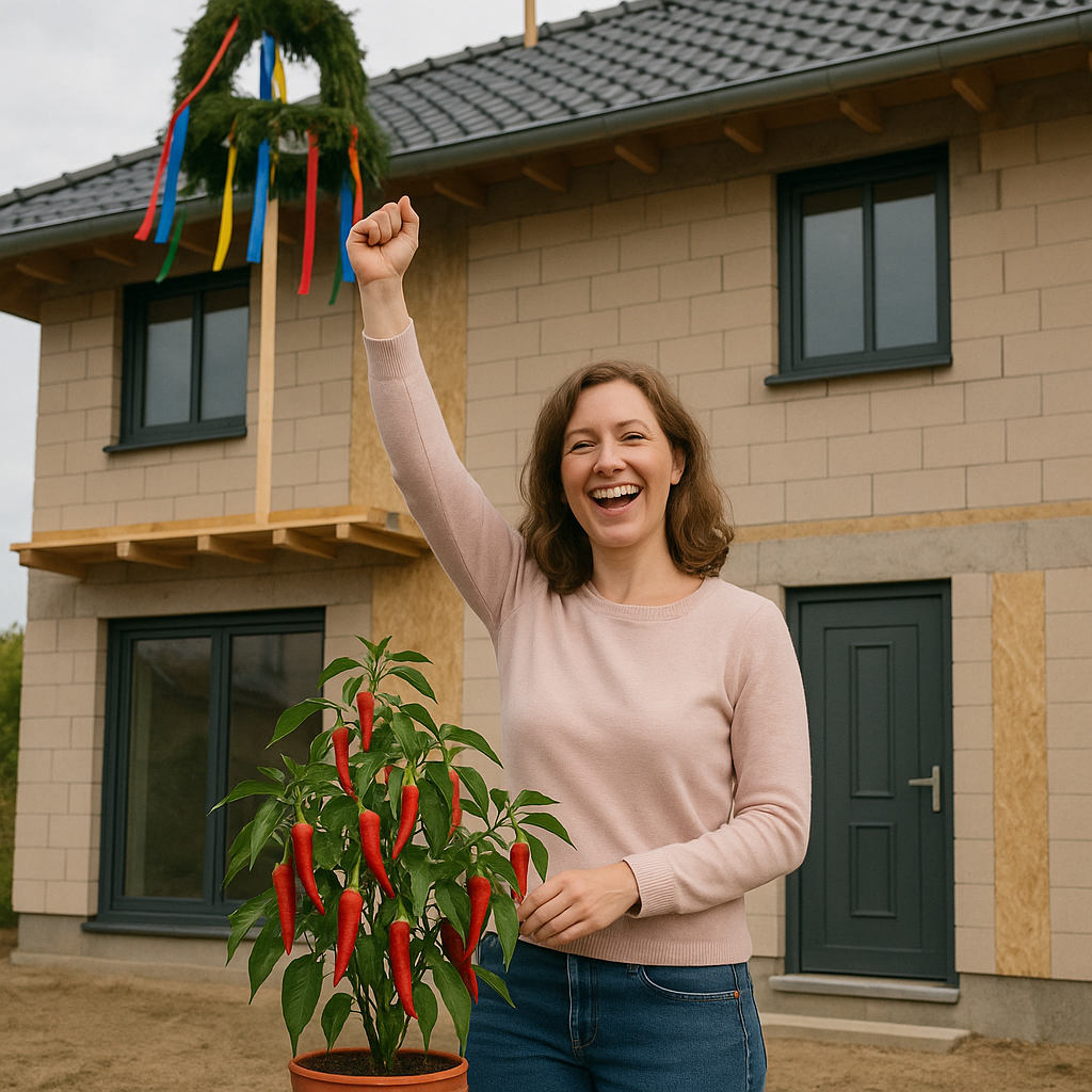 Bauherrin Geschenk zum Richtfest