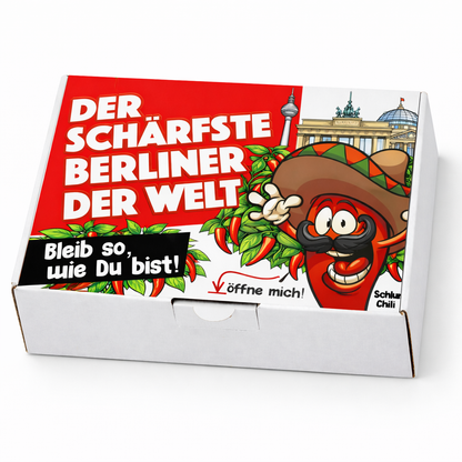 Der schärfste Berliner der Welt – Männer Chili Geschenkset & Souvenir