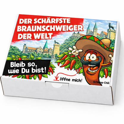 Der schärfste Braunschweiger der Welt – Männer Chili Geschenkset & Souvenir