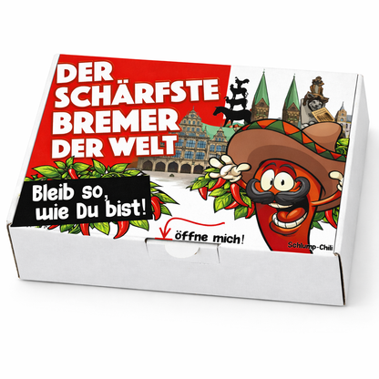 Der schärfste Bremer der Welt – Männer Chili Geschenkset & Souvenir