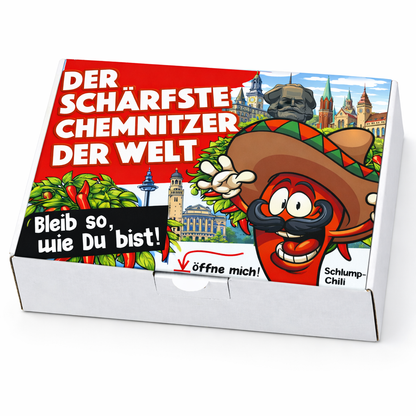 Der schärfste Chemnitzer der Welt – Männer Chili Geschenkset & Souvenir