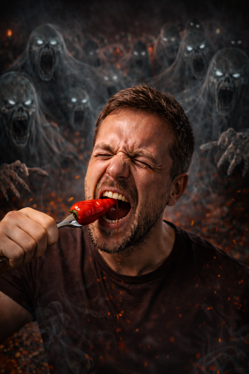 Geister Chili - Ghost Chils eingelegt (sehr scharfe Bhut Jolokia)