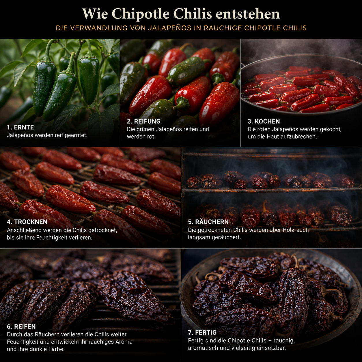 Chipotle - Geräucherte Jalapeño Chili im Glas oder Aromaschutzbeutel