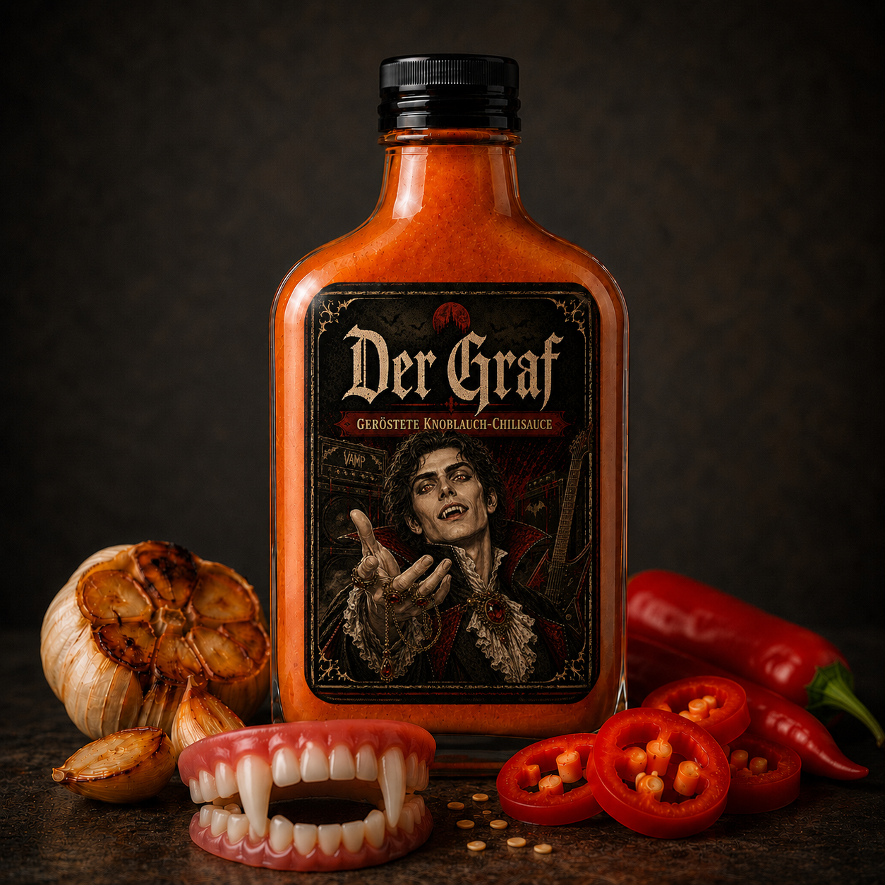 Der Graf – geröstete Knoblauch-Chili-Soße