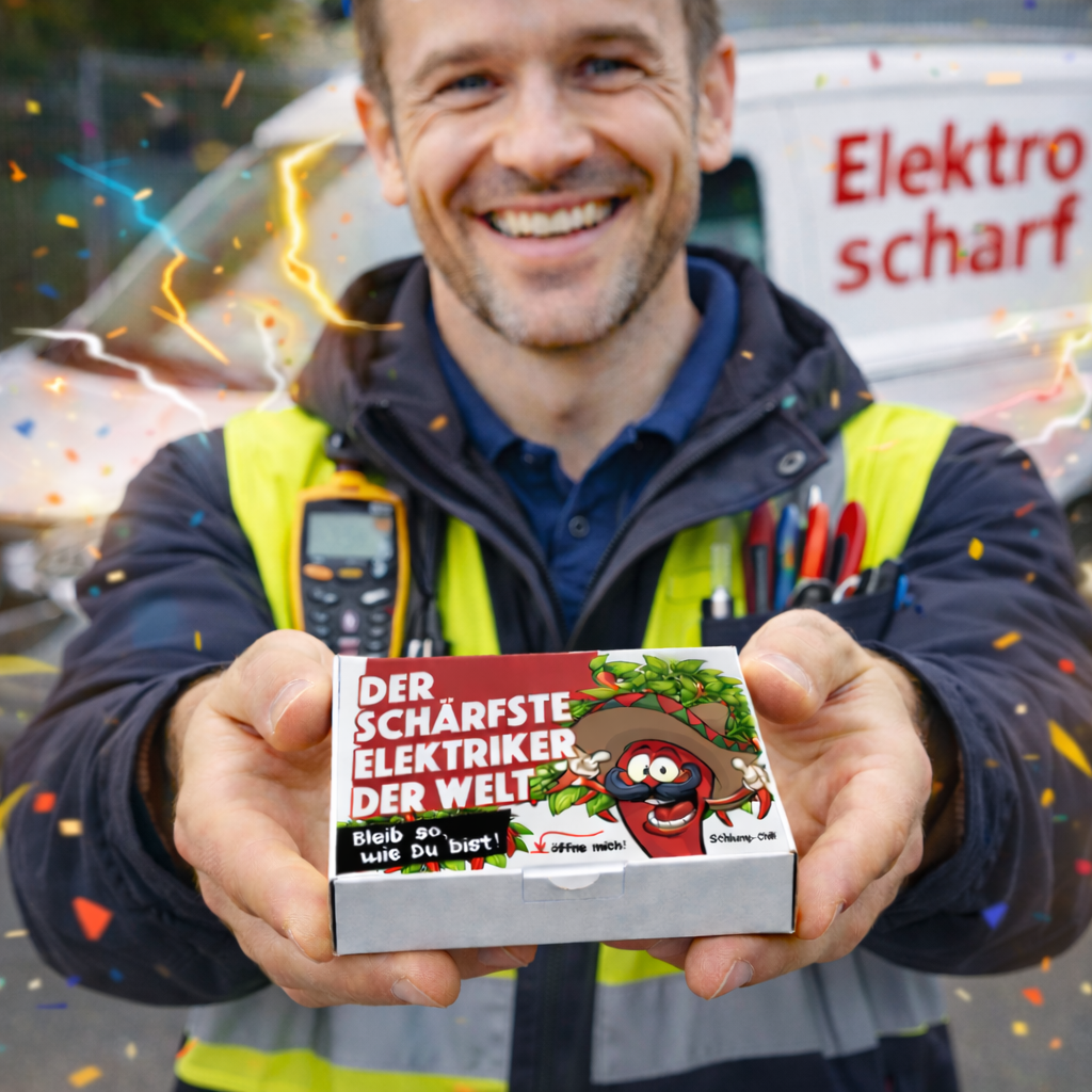 Der schärfste Elektriker der Welt Geschenk Set – witzige & originelle Geschenkidee zum Geburtstag, Weihnachten oder Ruhestand