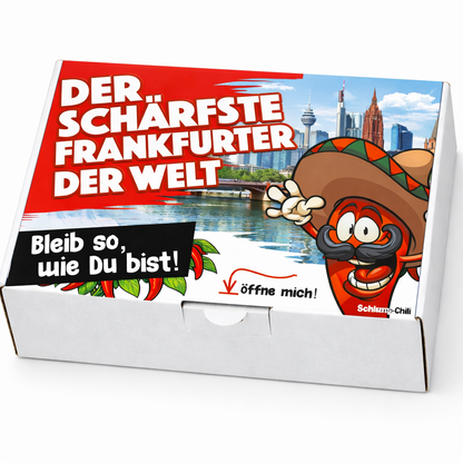 Der schärfste Frankfurter der Welt – Männer Chili Geschenkset & Souvenir