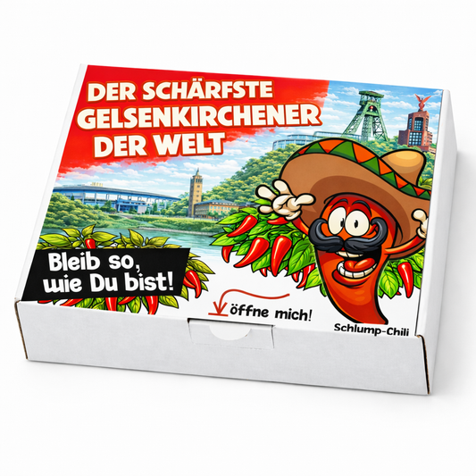 Der schärfste Gelsenkirchener der Welt – Männer Chili Geschenkset & Souvenir