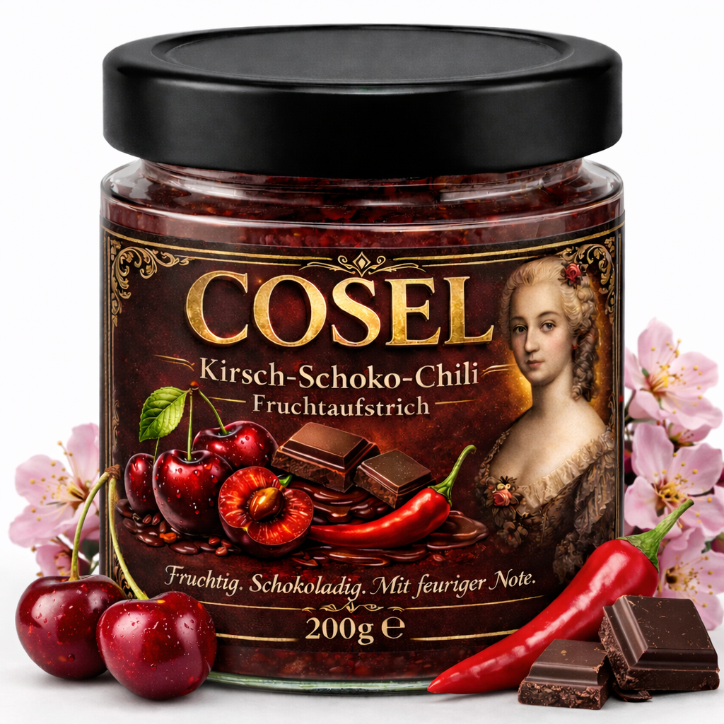 COSEL Kirsch Schoko Chili Fruchtaufstrich