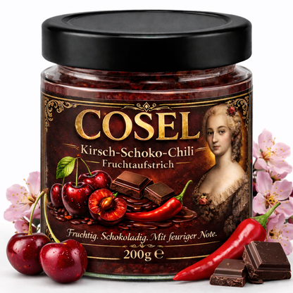 COSEL Kirsch Schoko Chili Fruchtaufstrich