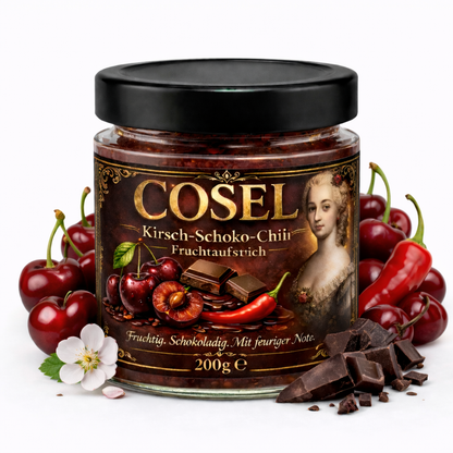 COSEL Kirsch Schoko Chili Fruchtaufstrich