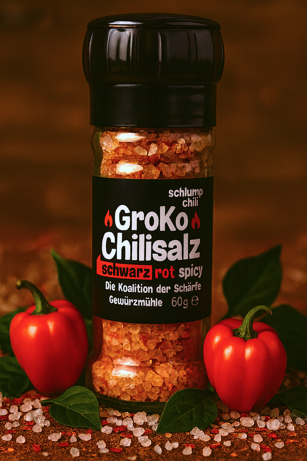 GroKo Habanero-Chilisalz Gewürzmühle 60g
