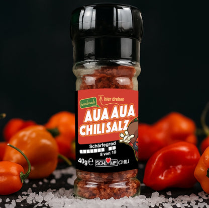 AUAAUA® scharfe Chilisalz Gewürzmühle