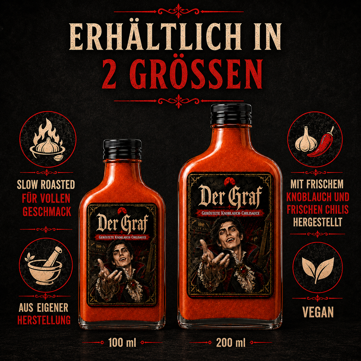 Der Graf – geröstete Knoblauch-Chili-Soße