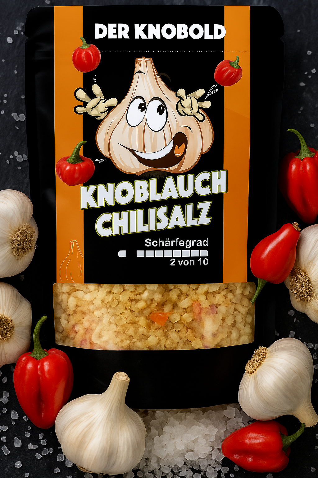DER KNOBOLD Knoblauch Chili Gewürzsalz Probierpack 20g