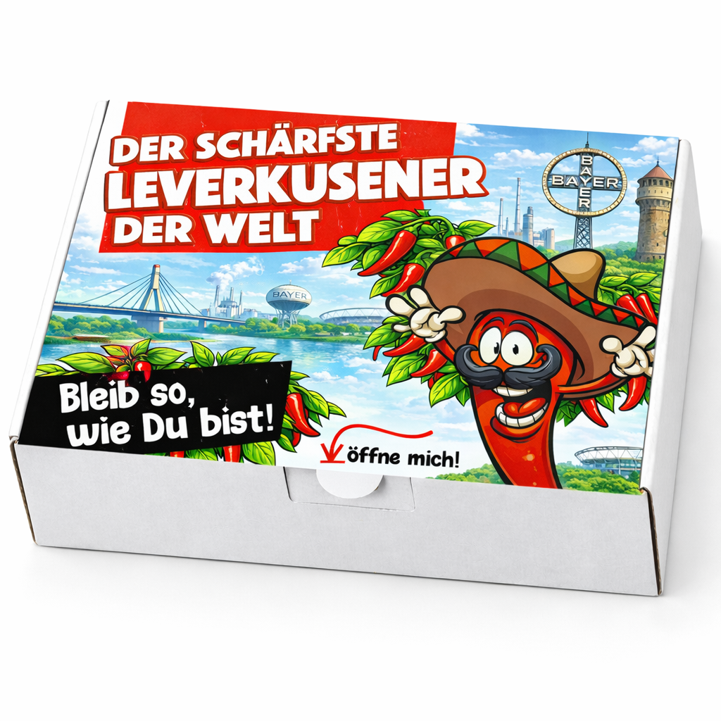 Der schärfste Leverkusener der Welt – Männer Chili Geschenkset & Souvenir