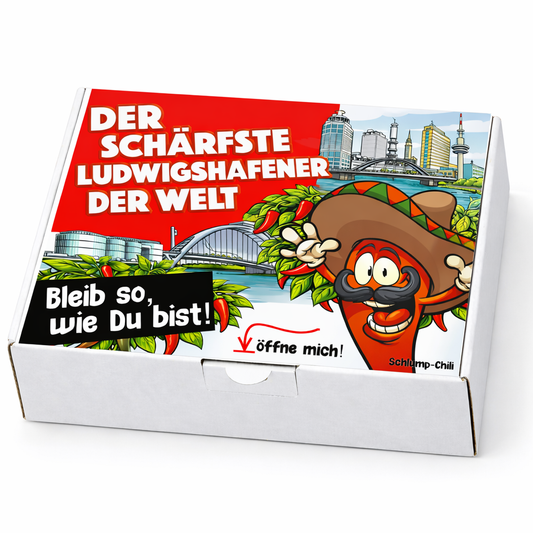 Der schärfste Ludwigshafener der Welt – Männer Chili Geschenkset & Souvenir