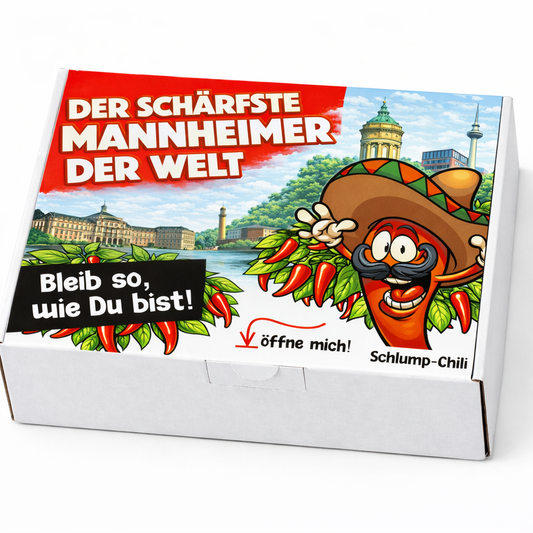 Der schärfste Mannheimer der Welt – Männer Chili Geschenkset & Souvenir