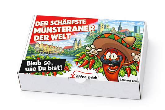 Der schärfste Münsteraner der Welt – Männer Chili Geschenkset & Souvenir