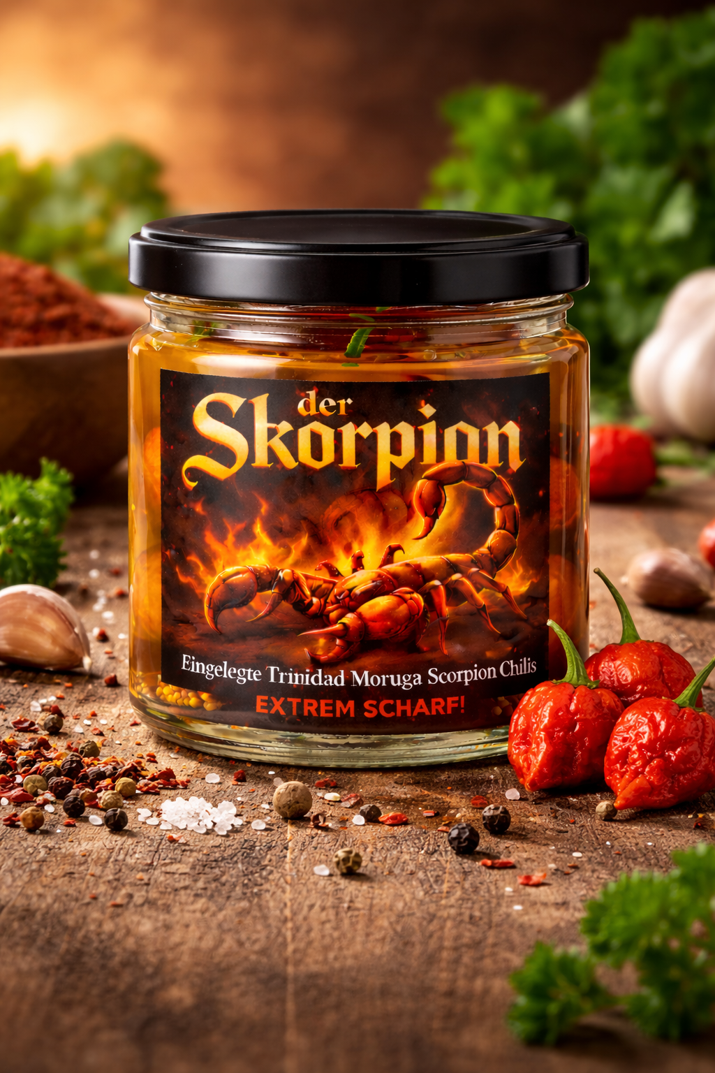Der Skorpion - Trinidad Moruga Scorpion Chils eingelegt