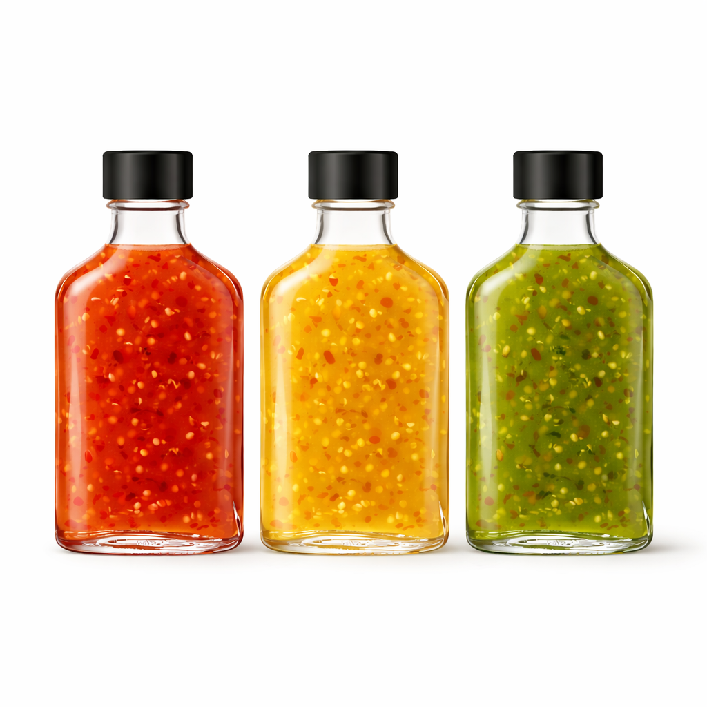 Sweet Chili Grillsauce rot gelb grün