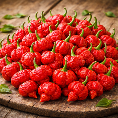 Frische Trinidad Moruga Scorpion Chilis (extrem scharf)