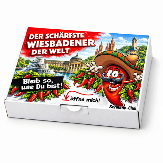 Der schärfste Wiesbadener der Welt – Männer Chili Geschenkset & Souvenir